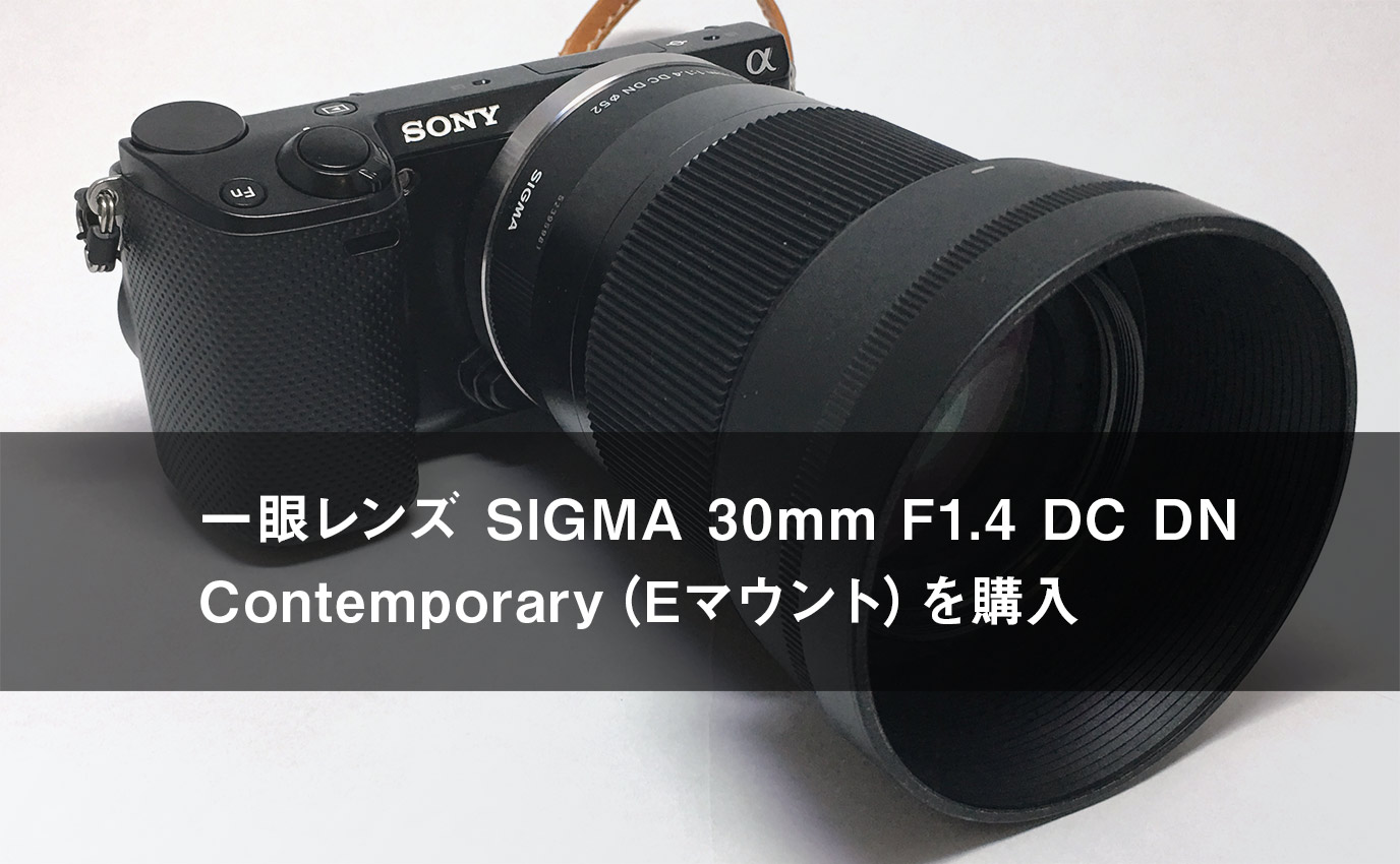 一眼レンズ SIGMA 30mm F1.4 DC DN Contemporary（Eマウント）を購入 カゴブロ
